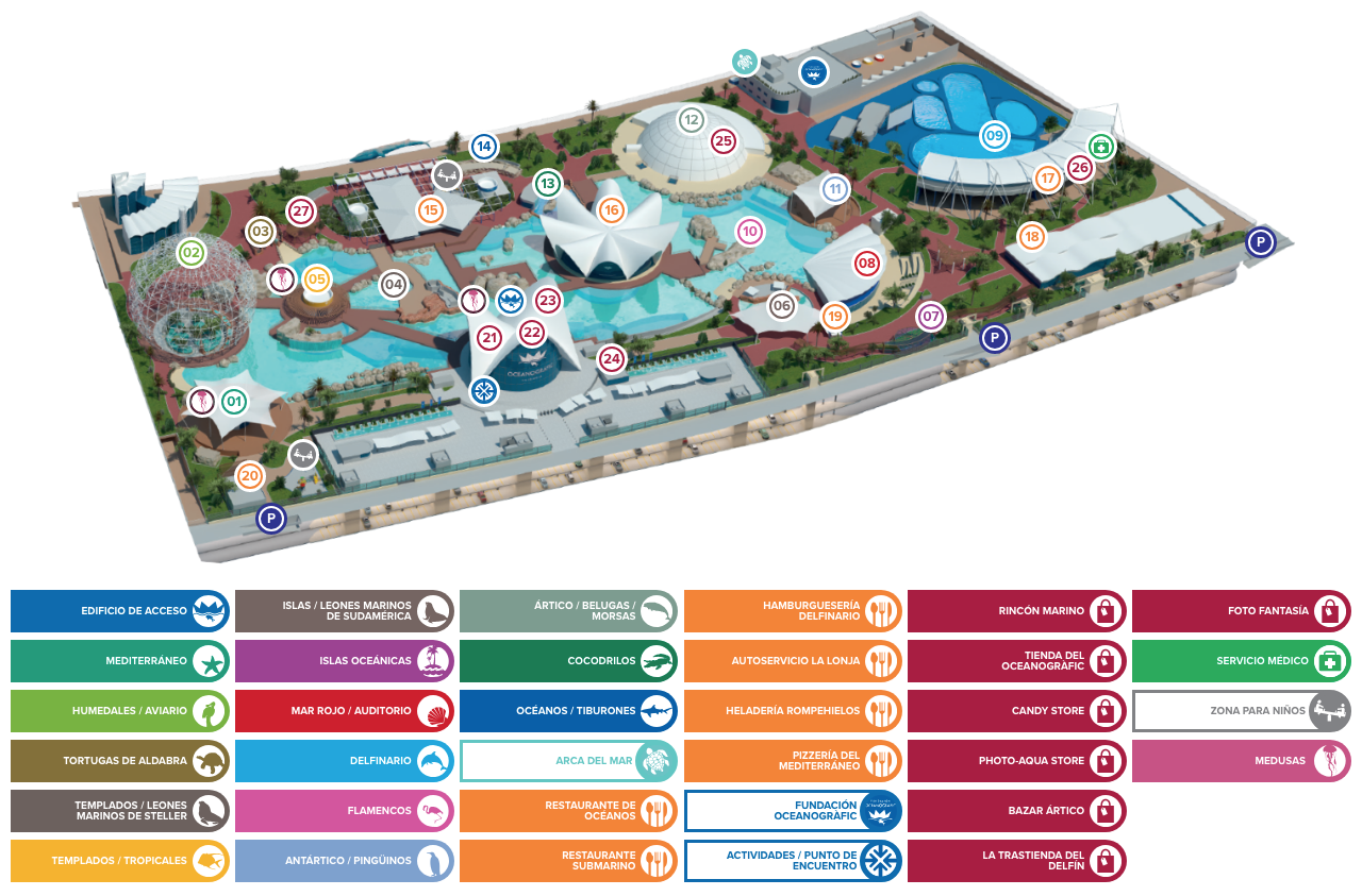 Mapa del Oceanogràfic