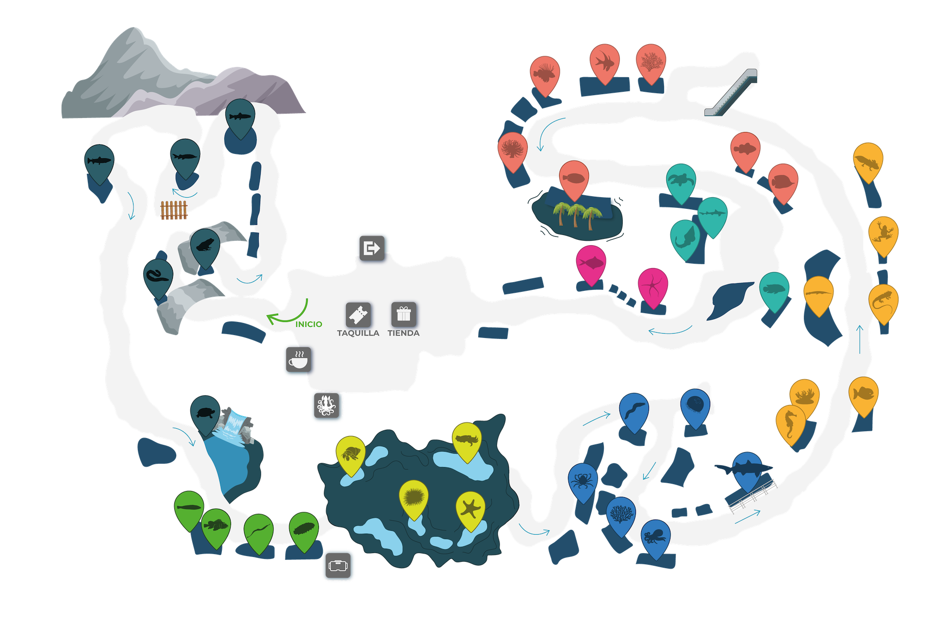 Mapa del Oceanogràfic